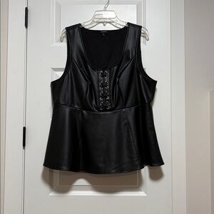 Torrid Black Faux Leather Top